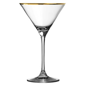 Verdot Gold Rim Martini Glass 21cl
